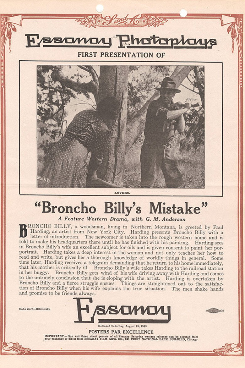 Fliekplakkaat: Broncho Billy's Mistake